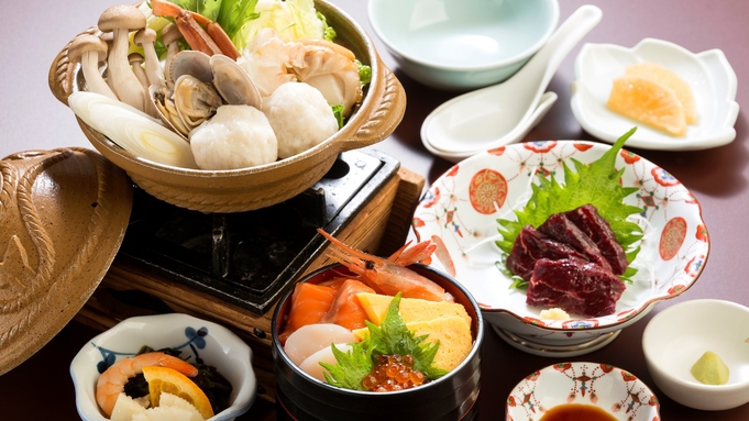◆ミネラルウォーター付！モヨロ鍋と新鮮な海鮮丼【夕朝食付】
